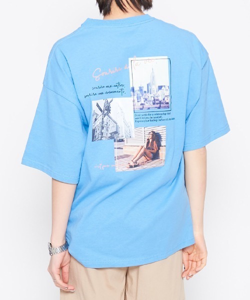 spiritoso（スピリトーゾ）の「【spiritoso】Sun Town Tシャツ（Tシャツ/カットソー・レディース・ホワイト/ブルー系/ラベンダー・FREE）」の14枚目の写真