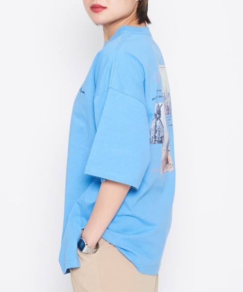 spiritoso（スピリトーゾ）の「【spiritoso】Sun Town Tシャツ（Tシャツ/カットソー・レディース・ホワイト/ブルー系/ラベンダー・FREE）」の17枚目の写真