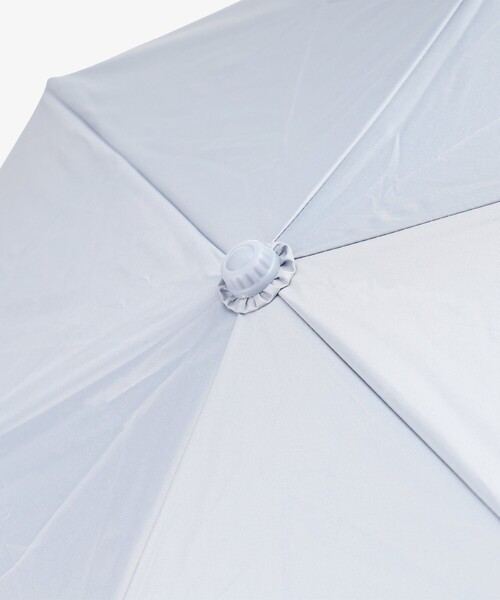 Afternoon Tea（アフタヌーンティー）の「【UVカット率・遮光率100%生地使用】スカラップリボン刺繍晴雨兼用折りたたみ傘 日傘（折りたたみ傘・レディース・ネイビー/ブルー/オフホワイト・ONE SIZE）」の19枚目の写真