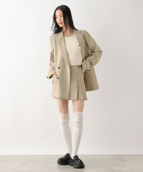 Heather（ヘザー）の「【POLO BCS(ポロ・ビーシーエス)】ポケットニット（半袖）　319995（ニット/セーター・レディース・グリーン/レッド/グレー/アイボリー・FREE）」の6枚目の写真