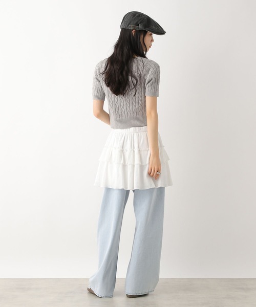 Heather（ヘザー）の「【POLO BCS(ポロ・ビーシーエス)】ポケットニット（半袖）　319995（ニット/セーター・レディース・グリーン/レッド/グレー/アイボリー・FREE）」の14枚目の写真