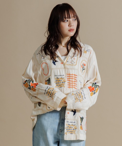 AMERICAN RAG CIE パッチワーク刺繍シャツ AMERICAN RAG CIE（アメリカンラグシー）の「【MEN , WOMEN