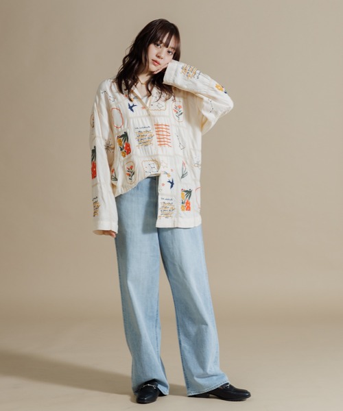 AMERICAN RAG CIE パッチワーク刺繍シャツ AMERICAN RAG CIE（アメリカンラグシー）の「【MEN , WOMEN