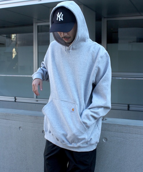 Carhartt(カーハート)の「《carhartt》カーハート プルオーバーパーカー ブランドロゴ ビッグシルエットパーカー K121(パーカー・メンズ・ブラック/グレー・L/XXL/S/M/XL)」の22枚目の写真