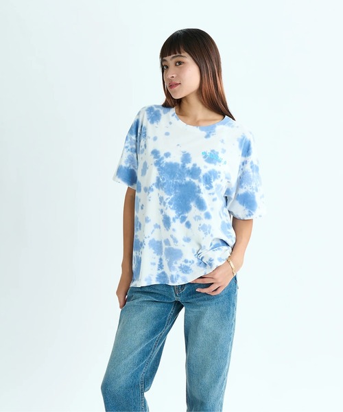 ROXY(ロキシー)の「SUMMER DREAMS /ロキシーバックプリントタイダイ柄半袖Tシャツ(Tシャツ/カットソー・レディース・オレンジ/ミント/ブルー・LARGE/MEDIUM/SMALL)」の20枚目の写真