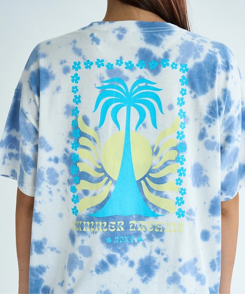 ROXY(ロキシー)の「SUMMER DREAMS /ロキシーバックプリントタイダイ柄半袖Tシャツ(Tシャツ/カットソー・レディース・オレンジ/ミント/ブルー・LARGE/MEDIUM/SMALL)」の16枚目の写真