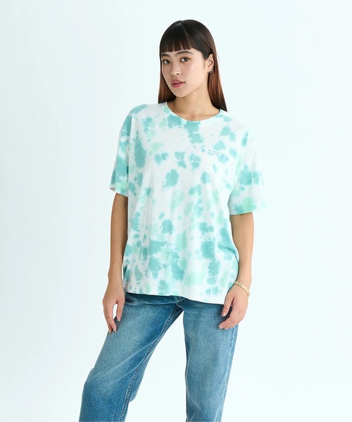 ROXY(ロキシー)の「SUMMER DREAMS /ロキシーバックプリントタイダイ柄半袖Tシャツ(Tシャツ/カットソー・レディース・オレンジ/ミント/ブルー・LARGE/MEDIUM/SMALL)」の8枚目の写真