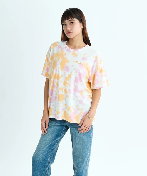 ROXY(ロキシー)の「SUMMER DREAMS /ロキシーバックプリントタイダイ柄半袖Tシャツ(Tシャツ/カットソー・レディース・オレンジ/ミント/ブルー・LARGE/MEDIUM/SMALL)」の13枚目の写真