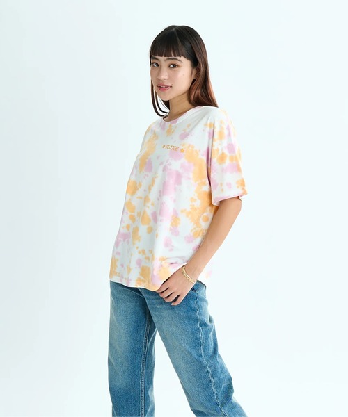 ROXY(ロキシー)の「SUMMER DREAMS /ロキシーバックプリントタイダイ柄半袖Tシャツ(Tシャツ/カットソー・レディース・オレンジ/ミント/ブルー・LARGE/MEDIUM/SMALL)」の11枚目の写真