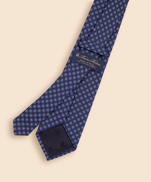 BROOKS BROTHERS（ブルックスブラザーズ）の「シルク　フラワーモチーフ　ジャカードタイ（ネクタイ・メンズ・ネイビー/ブラウン・ONE SIZE）」の4枚目の写真