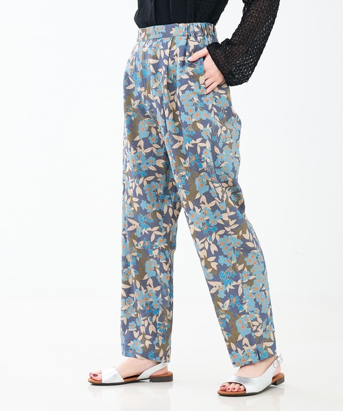 collex（コレックス）の「ボタニカルプリントパンツ（その他パンツ・レディース・イエロー/ネイビー・フリー）」の6枚目の写真