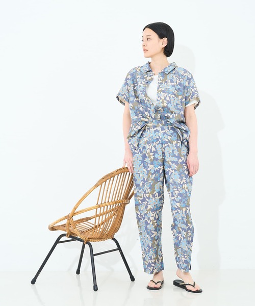 collex（コレックス）の「ボタニカルプリントパンツ（その他パンツ・レディース・イエロー/ネイビー・フリー）」の10枚目の写真