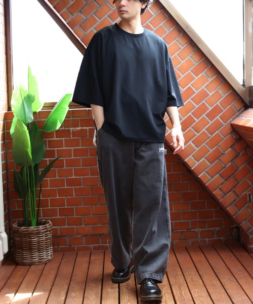 8(eight)(エイト)の「切替ワイドシルエットTシャツ(Tシャツ/カットソー・メンズ・グレー系その他/ブラック/ネイビー/ライトブラウン・LARGE/MEDIUM/X-LARGE)」の9枚目の写真