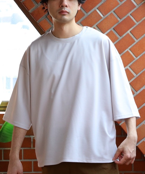 8(eight)(エイト)の「切替ワイドシルエットTシャツ(Tシャツ/カットソー・メンズ・グレー系その他/ブラック/ネイビー/ライトブラウン・LARGE/MEDIUM/X-LARGE)」の15枚目の写真