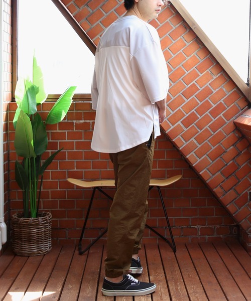 8(eight)(エイト)の「切替ワイドシルエットTシャツ(Tシャツ/カットソー・メンズ・グレー系その他/ブラック/ネイビー/ライトブラウン・LARGE/MEDIUM/X-LARGE)」の22枚目の写真