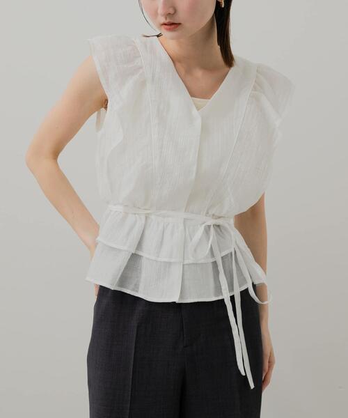 セール】フリルフレンチブラウス（シャツ/ブラウス）｜SENSE OF