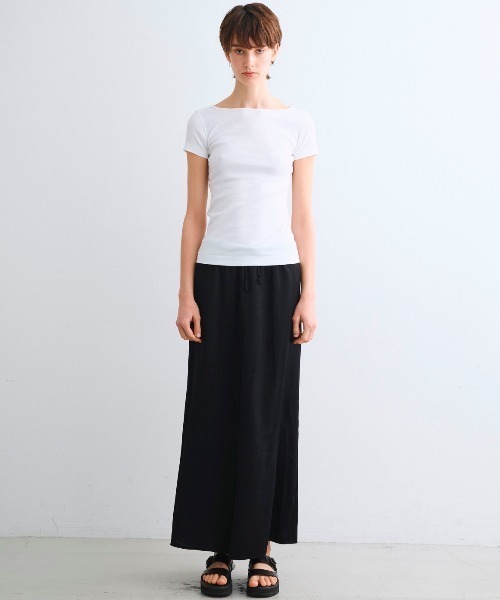 three dots(スリードッツ)の「オーガニックコットン 半袖ジンジャー(Tシャツ/カットソー・レディース・ピンク/イエロー系その他/オリーブ/ベージュ系その他・MEDIUM/SMALL)」の5枚目の写真