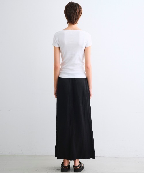 three dots(スリードッツ)の「オーガニックコットン 半袖ジンジャー(Tシャツ/カットソー・レディース・ピンク/イエロー系その他/オリーブ/ベージュ系その他・MEDIUM/SMALL)」の7枚目の写真