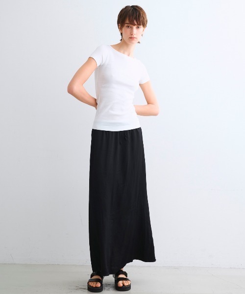 three dots(スリードッツ)の「オーガニックコットン 半袖ジンジャー(Tシャツ/カットソー・レディース・ピンク/イエロー系その他/オリーブ/ベージュ系その他・MEDIUM/SMALL)」の9枚目の写真