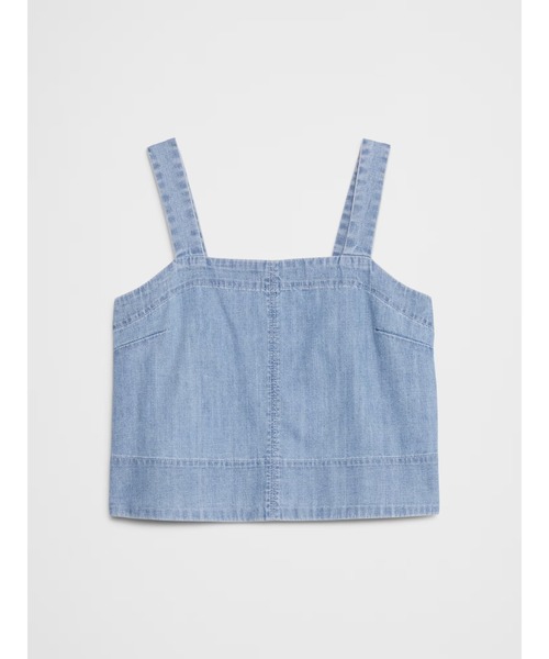ブラウス シャツ BANANA REPUBLIC FACTORY STORE　　デニム トップステッチ タンク レディース セール】BANANA REPUBLIC FACTORY STORE デニム トップステッチ