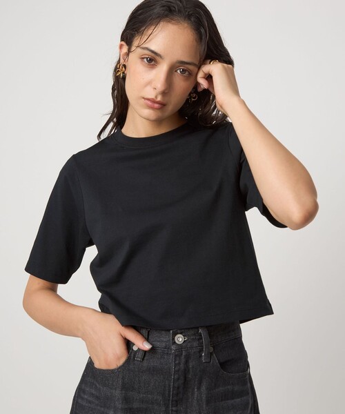WEB限定】＜at ease＞クロップド ショートスリーブ Tシャツ（T