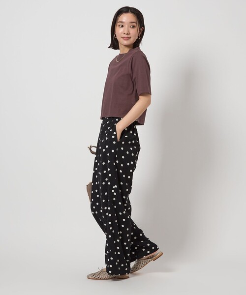 WEB限定】＜at ease＞クロップド ショートスリーブ Tシャツ（T