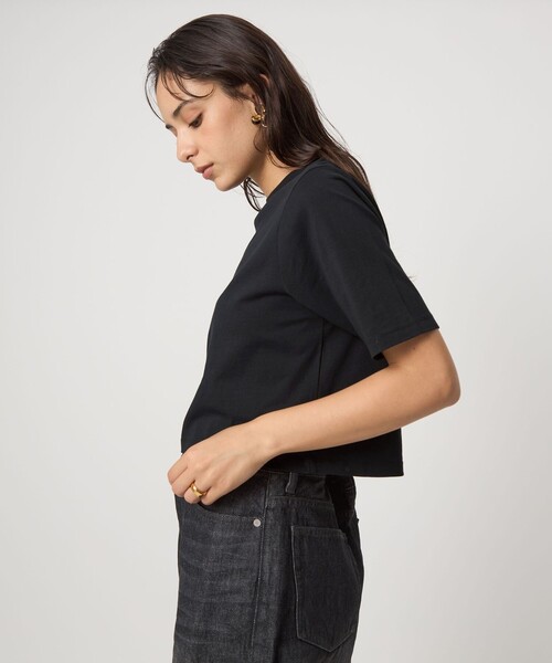 arts&science ショートスリーブ　クロップド　トップス　ニット ショートスリーブニットクロップドトップス zara L 2142013