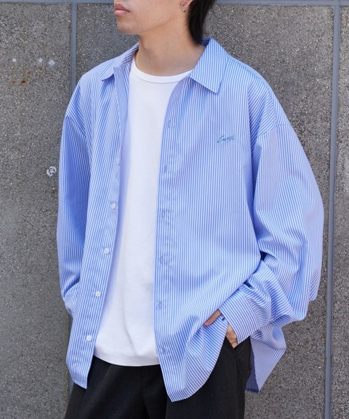 COLONY 2139（コロニートゥーワンスリーナイン）の「LAID刺繍長袖シャツ（シャツ/ブラウス・メンズ・サックスブルー/スカイブルー/ブラック/ブラウン・MEDIUM/LARGE）」の4枚目の写真