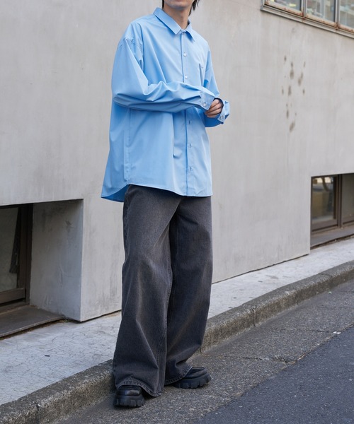 COLONY 2139（コロニートゥーワンスリーナイン）の「LAID刺繍長袖シャツ（シャツ/ブラウス・メンズ・サックスブルー/スカイブルー/ブラック/ブラウン・MEDIUM/LARGE）」の18枚目の写真