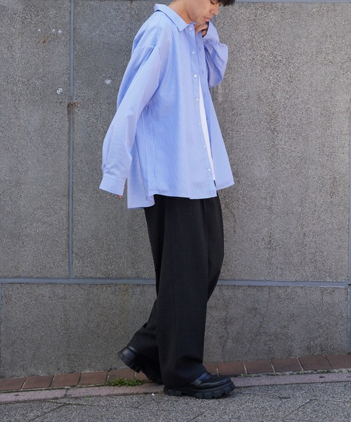 COLONY 2139（コロニートゥーワンスリーナイン）の「LAID刺繍長袖シャツ（シャツ/ブラウス・メンズ・サックスブルー/スカイブルー/ブラック/ブラウン・MEDIUM/LARGE）」の16枚目の写真