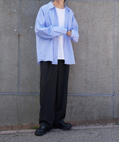 COLONY 2139（コロニートゥーワンスリーナイン）の「LAID刺繍長袖シャツ（シャツ/ブラウス・メンズ・サックスブルー/スカイブルー/ブラック/ブラウン・MEDIUM/LARGE）」の13枚目の写真