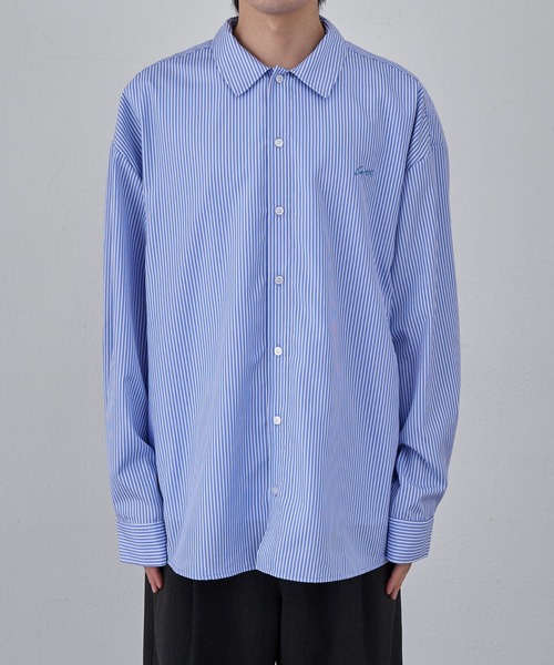 COLONY 2139（コロニートゥーワンスリーナイン）の「LAID刺繍長袖シャツ（シャツ/ブラウス・メンズ・サックスブルー/スカイブルー/ブラック/ブラウン・MEDIUM/LARGE）」の20枚目の写真