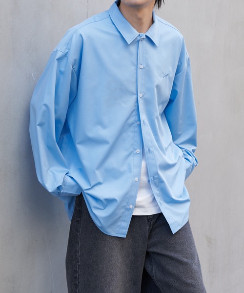 COLONY 2139（コロニートゥーワンスリーナイン）の「LAID刺繍長袖シャツ（シャツ/ブラウス・メンズ・サックスブルー/スカイブルー/ブラック/ブラウン・MEDIUM/LARGE）」の9枚目の写真