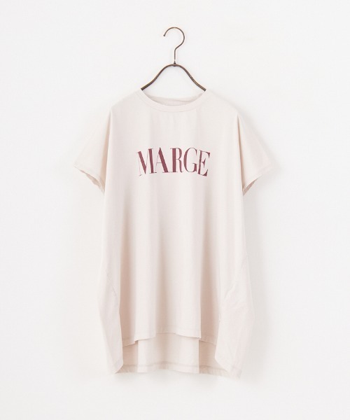 tシャツ 「MICA＆DEAL/マイカアンドディール」 別注 MARGE フレンチスリーブ ロゴプリントTシャツ レディース MICA&DEAL tシャツ 「MICA＆DEAL/マイカアンドディール」 別注