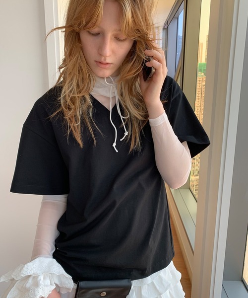 LONSLAN】VネックオーバーTシャツ-ファッション通販サイト-chuclla