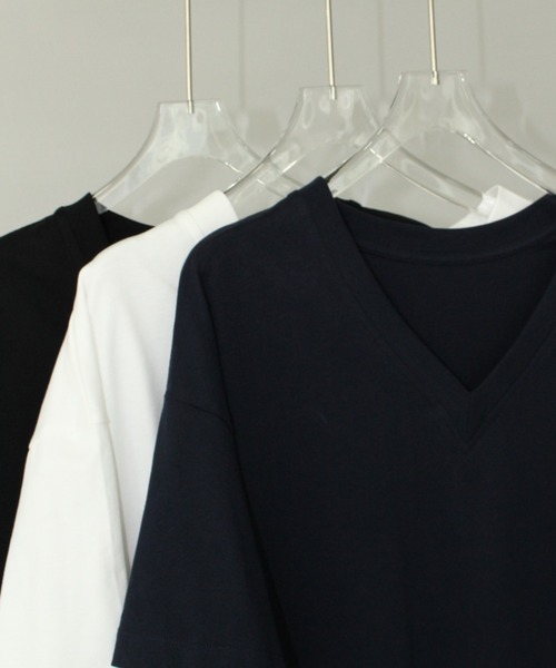 LONSLAN】VネックオーバーTシャツ-ファッション通販サイト