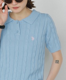 U.S. POLO ASSN./ユーエスポロアッスン ケーブルポロニット メンズ 秋物 秋服 2026年秋冬