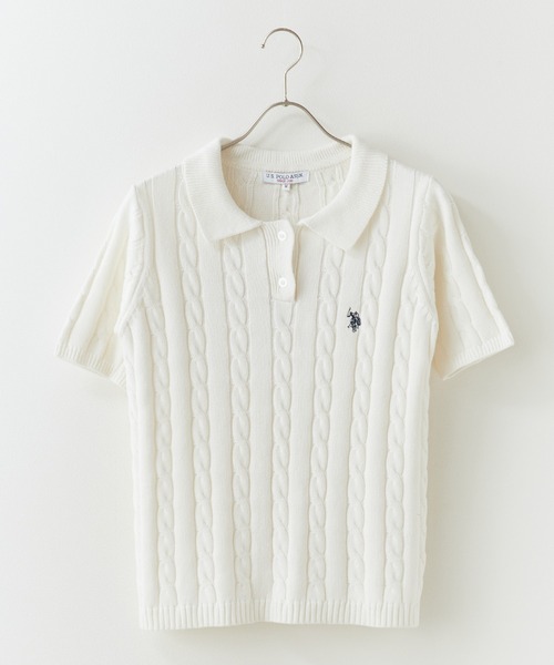 lu'u dan ニット　ポロ U.S. POLO ASSN./ユーエスポロアッスン ケーブルポロニット