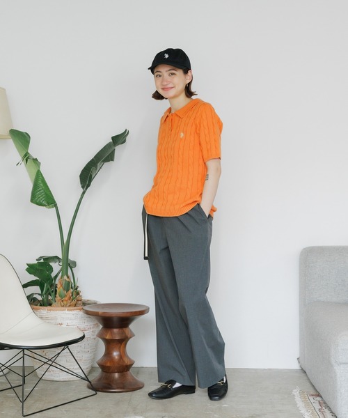 lu'u dan ニット　ポロ U.S. POLO ASSN./ユーエスポロアッスン ケーブルポロニット