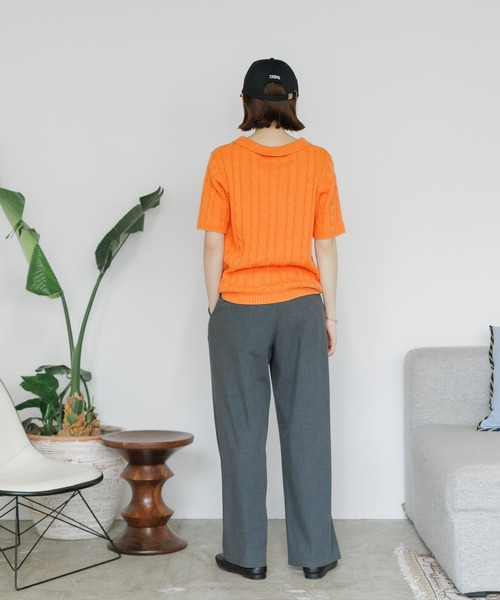 U.S. POLO ASSN.(ユーエスポロアッスン)の「U.S. POLO ASSN./ユーエスポロアッスン ケーブルポロニット メンズ 秋物 秋服 2026年秋冬(ポロシャツ・メンズ・アイボリー/オレンジ/サックスブルー/ネイビー・M/S/L)」の20枚目の写真