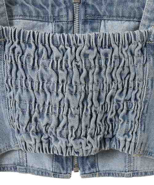 earth music&ecology(アースミュージックアンドエコロジー)の「フロントジップデニムビスチェ(ベスト・レディース・ライトインディゴブルー/ブラック・FREE)」の19枚目の写真