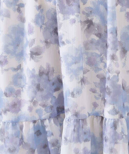 couture brooch（クチュールブローチ）の「【一枚で着映える・大人可愛い】かすれプリント楊柳ワンピース（ワンピース・レディース・ブルー系5/ピンク系その他・38/36/42）」の3枚目の写真