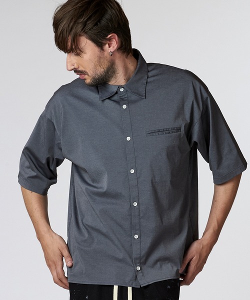 NO ID.(ノーアイディ)の「【NO ID.】Chambray Big Shirt / シャンブレー ビッグ シャツ(シャツ/ブラウス・メンズ・グレー/ブルー/ブラック・ONE SIZE)」の12枚目の写真