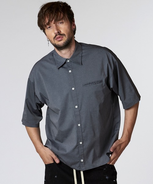 NO ID.(ノーアイディ)の「【NO ID.】Chambray Big Shirt / シャンブレー ビッグ シャツ(シャツ/ブラウス・メンズ・グレー/ブルー/ブラック・ONE SIZE)」の13枚目の写真