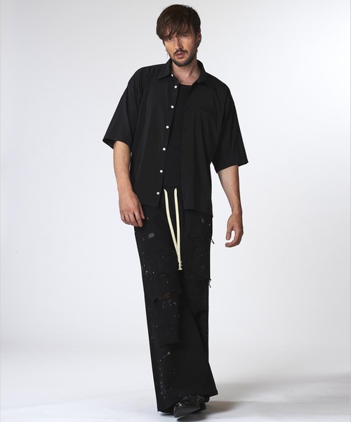NO ID.(ノーアイディ)の「【NO ID.】Chambray Big Shirt / シャンブレー ビッグ シャツ(シャツ/ブラウス・メンズ・グレー/ブルー/ブラック・ONE SIZE)」の21枚目の写真