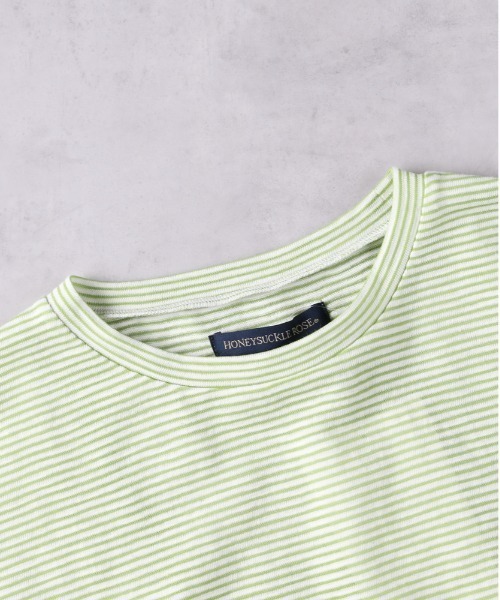 Right-on(ライトオン)の「HONEYSUCKLE ROSE(ハニーサックルローズ)【レディース】シアースラブボーダーTシャツ(Tシャツ/カットソー・レディース・ホワイト/ケリーグリーン/ブラック・L/M)」の15枚目の写真