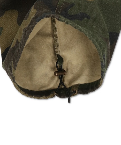 SPINNS（スピンズ）の「カモフラ柄ミリタリーワイドパンツ/リアルツリー柄/迷彩/丈感・シルエット調整可能/ユニセックス（その他パンツ・メンズ・リアルツリーカモ/ウッドランド/グレー系カモフラージュ/グレー系その他・L/M）」の9枚目の写真