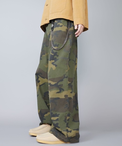 美品‼️ TFW49 カモ柄　パンツ　サイズ3 カモフラ柄ワイドパンツ | 【FOREVER 21 JAPAN】(フォーエバー