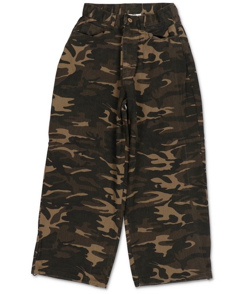 SPINNS（スピンズ）の「カモフラ柄ミリタリーワイドパンツ/リアルツリー柄/迷彩/丈感・シルエット調整可能/ユニセックス（その他パンツ・メンズ・リアルツリーカモ/ウッドランド/グレー系カモフラージュ/グレー系その他・L/M）」の15枚目の写真