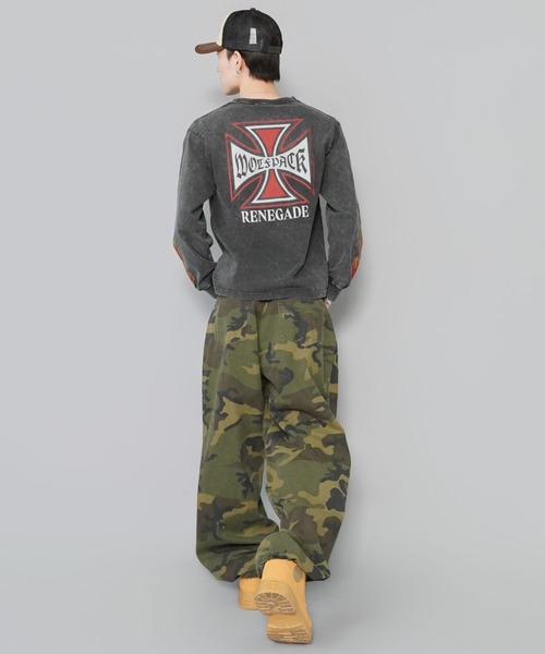 カモフラージュ柄パンツ/ワイドシルエット/リアルツリー/迷彩/ユニ